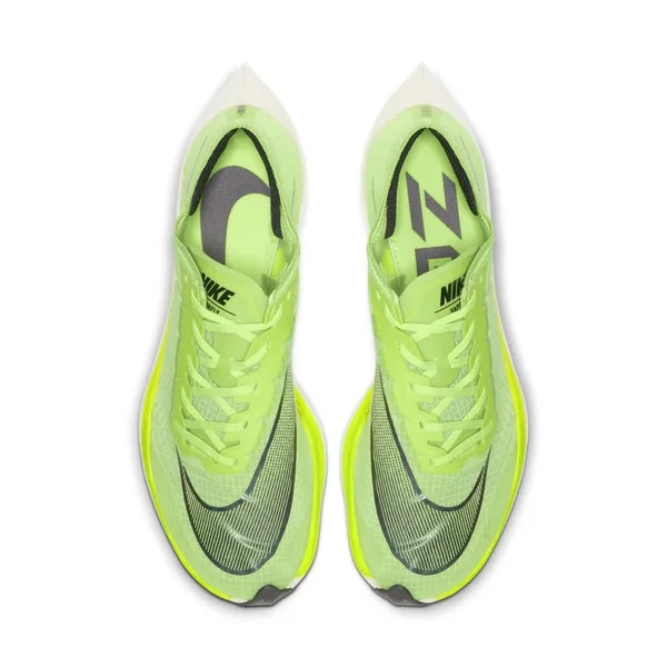 Nike Mens ZoomX Vaporfly Next% Racing Flats - Electric Green/Black/Guava Ice, Size 9.0