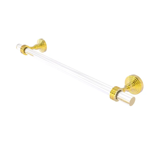 Allied Brass PG-41D-30-PB 30 in. Pacific Grove Collection Towel Bar with Dotted Accents Polished Brass