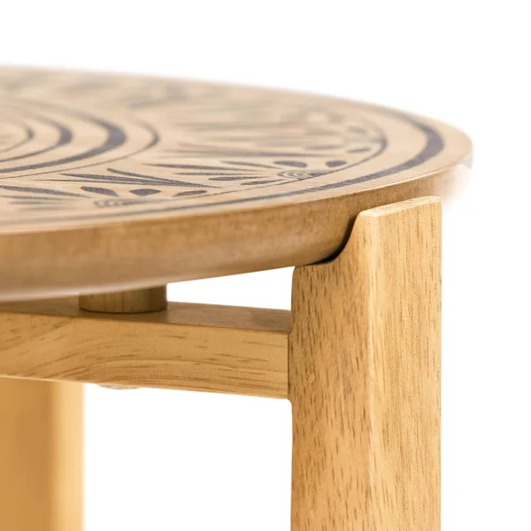 Adore Decor FUTB10103A Dahlia Side Table, Natural
