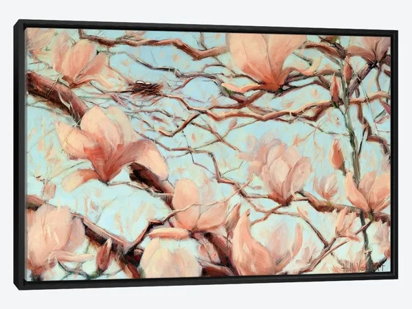 Framed Canvas Art - Outside My Window by Holly Van Hart ( Seasons > Spring art)