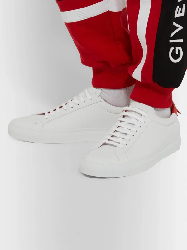 Givenchy - Men Urban Street Leather Tennis Sneakers White/Red 45