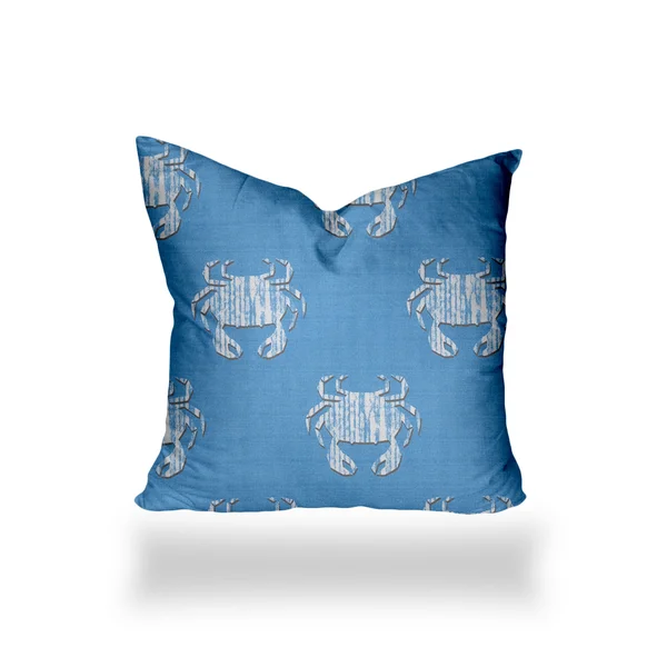Crabby Indoor/Outdoor Soft Royal Pillow - Zipper Cover Only - 24 x 24