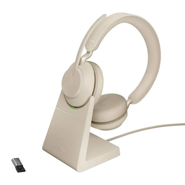 Jabra Evolve2 65 UC USB-A Stereo Wireless Headset - Beige (26599-989-988)