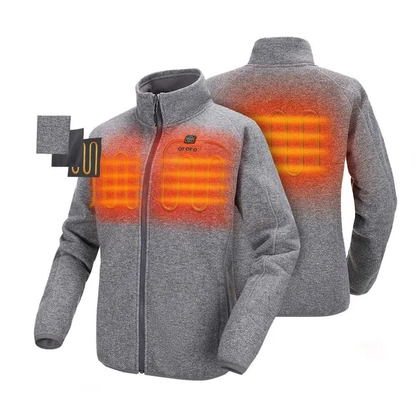 Ororo Women's Heated Fleece Jacket with Battery Pack, Size XX-Large, Gray