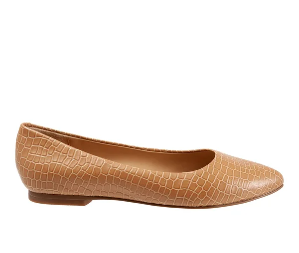 Trotters Women's Estee - Size: 5, Nude Croco Leather