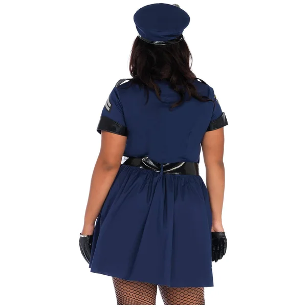 Leg Avenue Women's 5-Piece Plus Size Flirty Cop Costume - Blue, 1X-2X