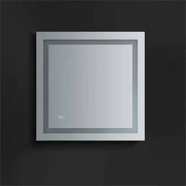 Fresca Santo 30x22 Wide x 30x22 Tall Bathroom Mirror with LED Lighting and Defogger