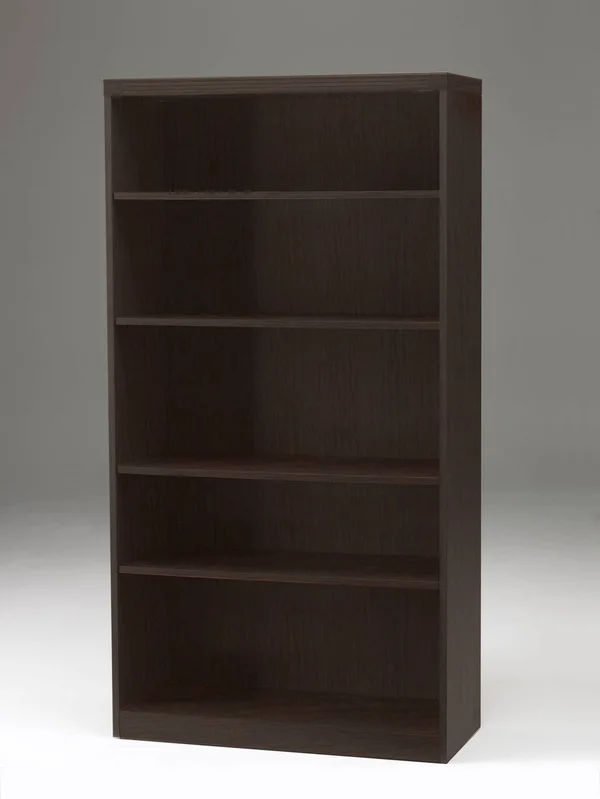 Mayline Aberdeen 5 Shelf Bookcase Mocha