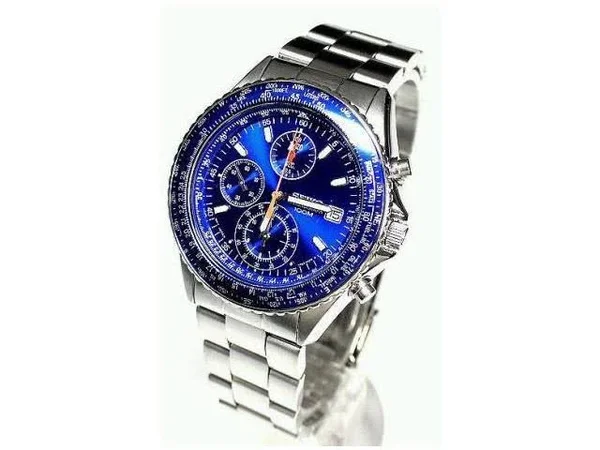 Seiko Men's Stainless-Steel Japanese Quartz Dress Watch, Blue