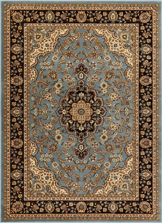 Well Woven 541068 Barclay Medallion Kashan Light Blue Area Rug