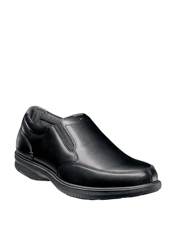Men's Nunn Bush Myles St. Moc Toe Slip On, Size: 11, Black