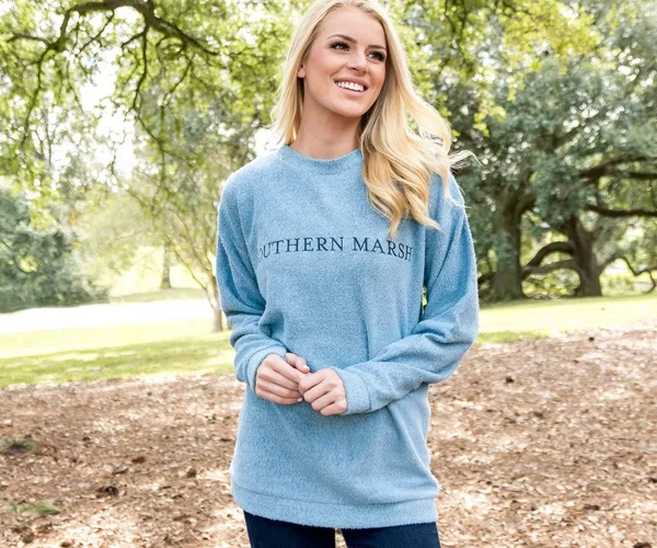 Southern Marsh Sunday Morning Sweater - French Blue, Large