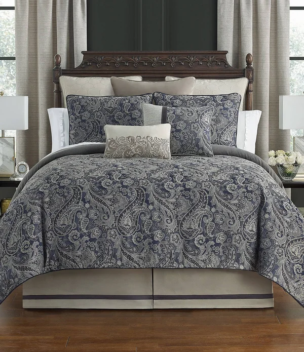 Waterford Danehill Reversible Comforter Set, California King, Blue