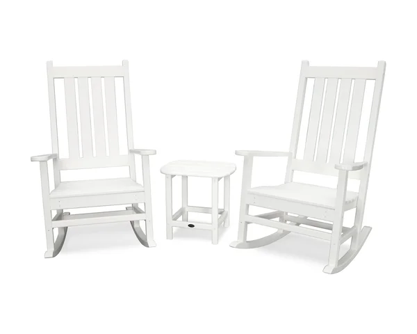 POLYWOOD Vineyard 3-Piece Rocking Set (White) - 20.75" x 16.25" x 19.25"