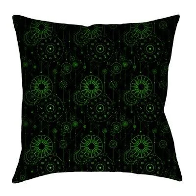 Avicia Throw Pillow Latitude Run Color: Black/Green, Size: 20x22 x 20x22