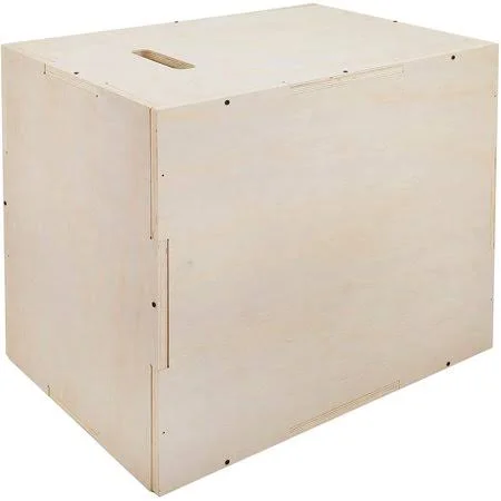 Vevor 30x20x24 Wood Plyo Box 441lb Capacity Exercise Box Plyometric Jump Box with Internal Cross Bracing Plyo Box for Crossfit T
