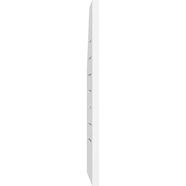 Ekena Millwork GVPOR24X2601SF 24x22W x 26x22H Half Octagon Top Right Surface Mount PVC Gable Vent: Functional - w/ 3-1/2x22W x 1x