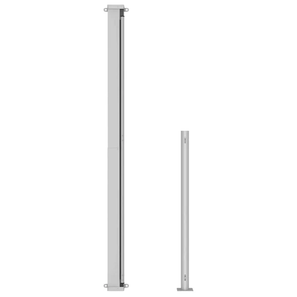 vidaXL Patio Retractable Side Awning 86.6x22x196.9x22 Black