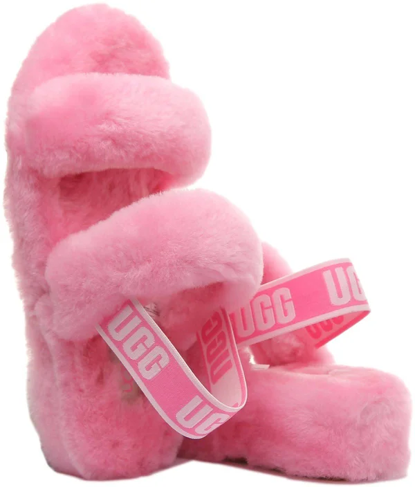 Ugg Women's Oh Yeah Sheepskin Slippers in Sachet Pink, Size 9
