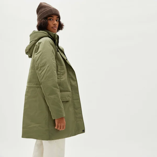 Women's Re:Down Military Parka by Everlane in Dark Moss, Size Xxs
