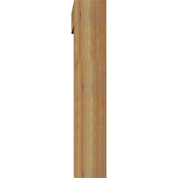Ekena Millwork 1464803 8x22W x 44x22D x 44x22H Traditional Block Rough Sawn Bracket w/ Offset Brace, Western Red Cedar
