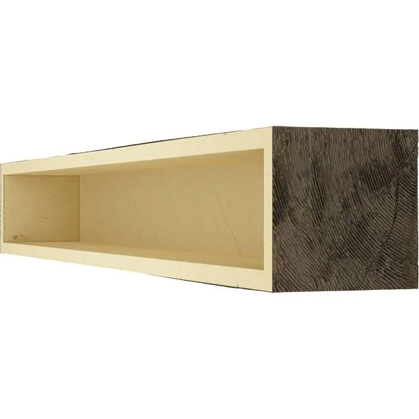 Ekena Millwork MANUKP04X04X72ZW 4x22H x 4x22D x 72x22W Knotty Pine Faux Wood Fireplace Mantel - Premium Walnut