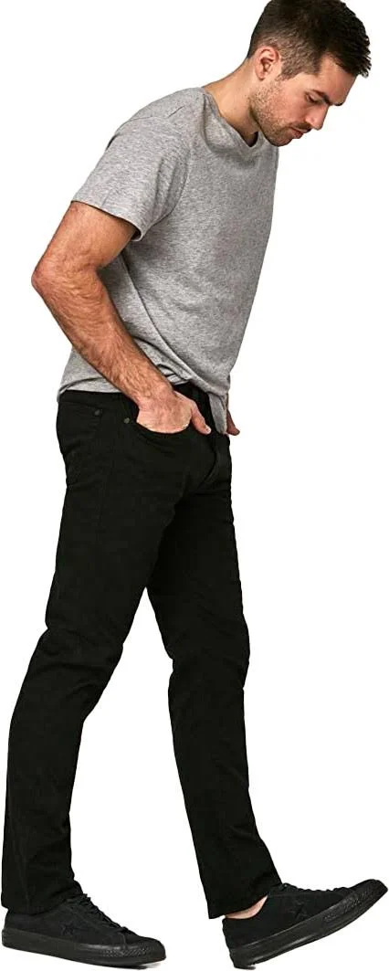 Mavi Men's Zach Straight Leg in Black Williamsburg - Men's Jeans