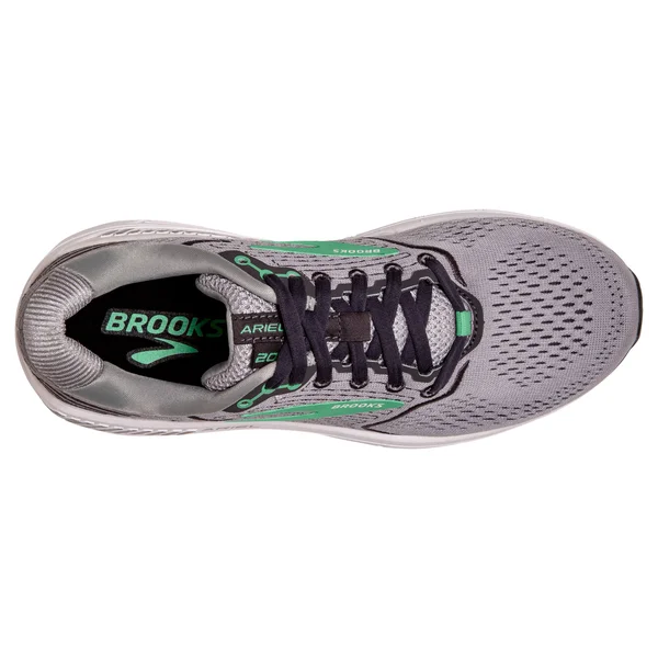 Brooks Women's Ariel &20 Alloy/Blackened Pearl/Green - 7, 2E