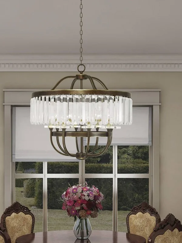 Livex Lighting 50549-64 Ashton 8-Light Chandelier, Hand Painted Palacial Bronze