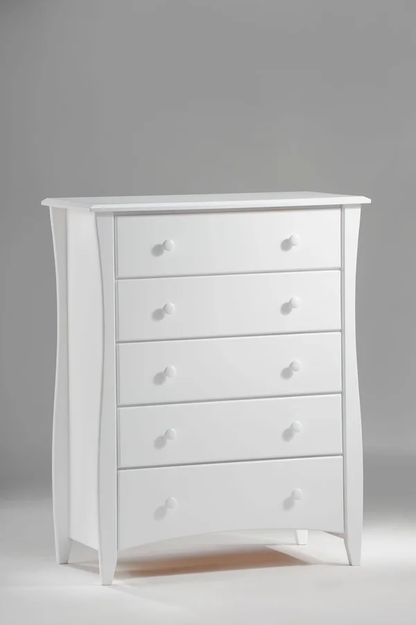 Night and Day Clove 5 Drawer Chest - White