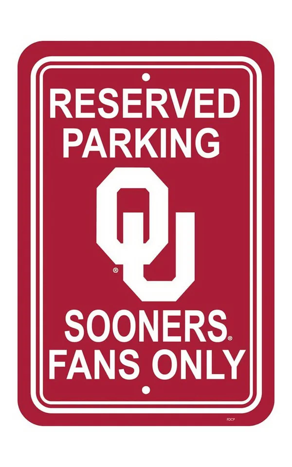 NeoPlex NCAA Parking Sign; Oklahoma Sooners