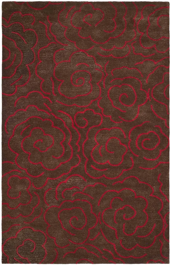 Safavieh Soho Rug SOH812D Chocolate, Red, 7& 6x22 x 9& 6x22