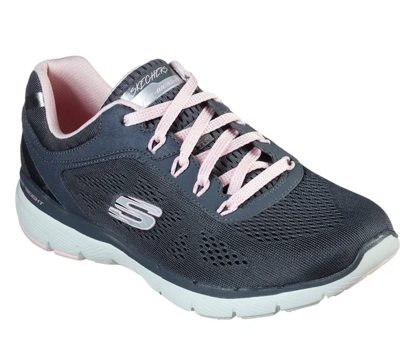 Skechers Women's Flex Appeal 3.0 Sneaker, Charcoal/Pink