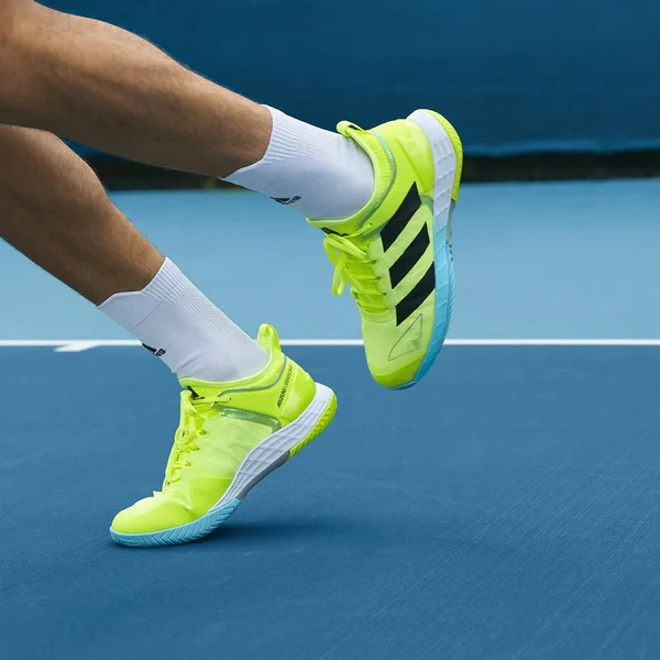Adidas Men's Adizero Ubersonic 4 Tennis Shoes, Yellow
