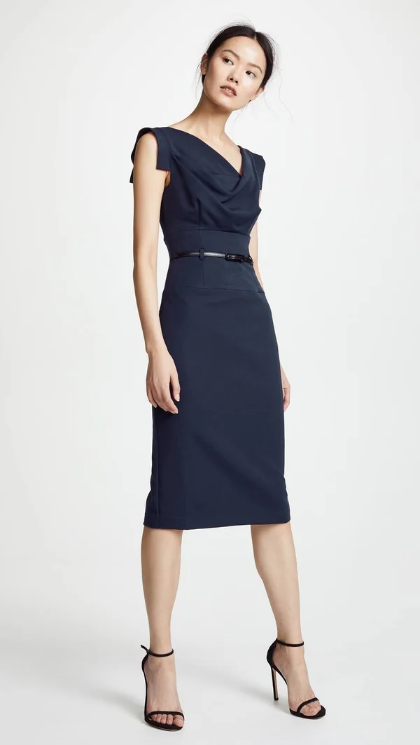 Black Halo Jackie Sheath Dress - 8 - Eclipse