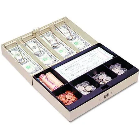 MMf Industries Cash Box with Combination Lock, 1 Each (221619003), Portable Cash Box with Combination Lock Is Ideal for Petty Ca