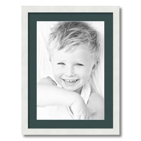 ArtToFrames 17x23 inch Matted Picture Frame with 13x19 inch Single Mat Photo Opening Framed in 1.25 inch Satin White Frame and 2