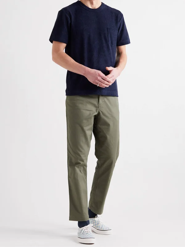 Howlin' - Men - Fons Cotton-Blend Terry T-Shirt Blue - XL