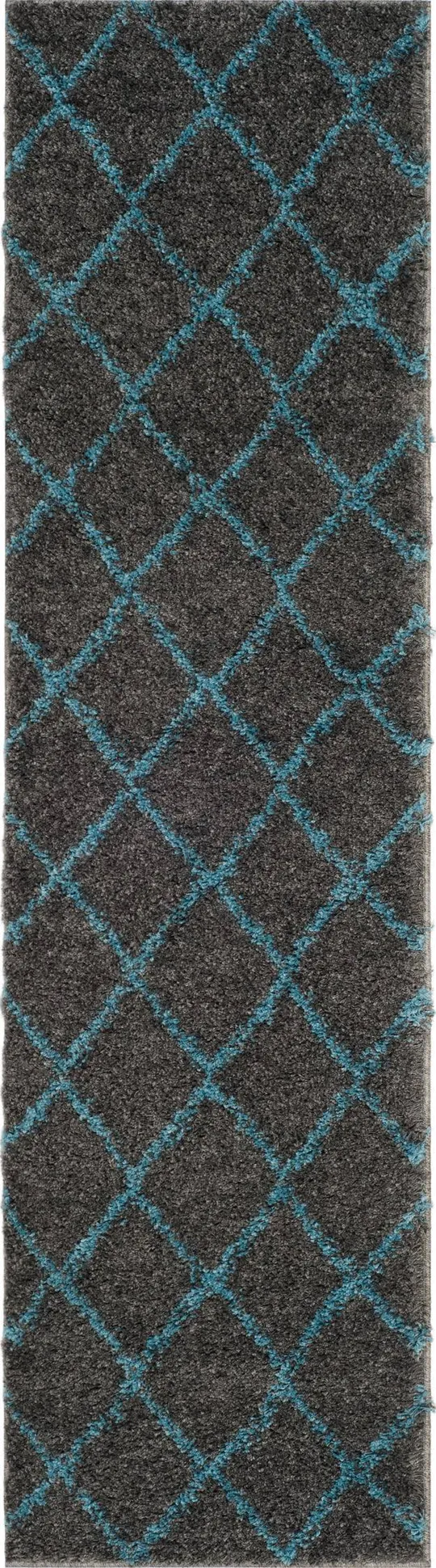 Safavieh ASG742K Arizona Shag Grey, Turquoise Area Rug - 9& x 12&