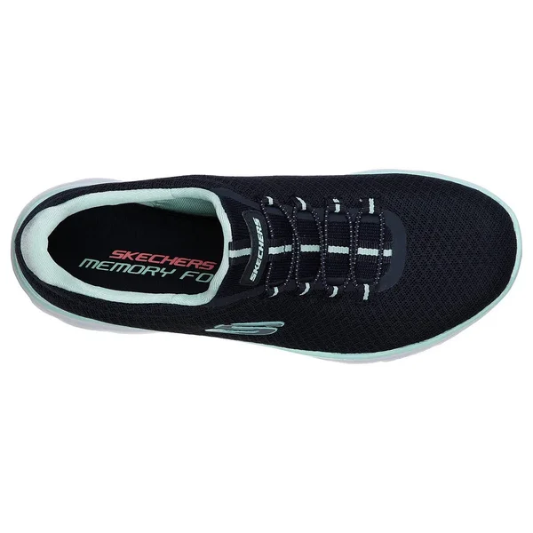 Skechers Sport Women's Summits Sneaker, Black/Turquoise