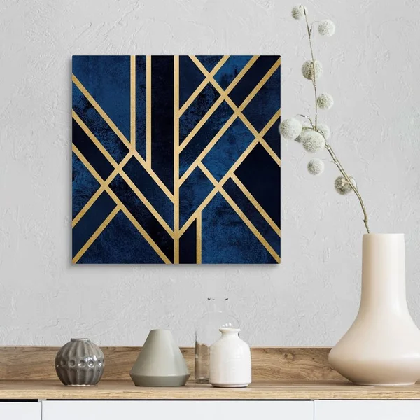 Art Deco Midnight - Canvas Wall Art, 16x16, Great Big Canvas