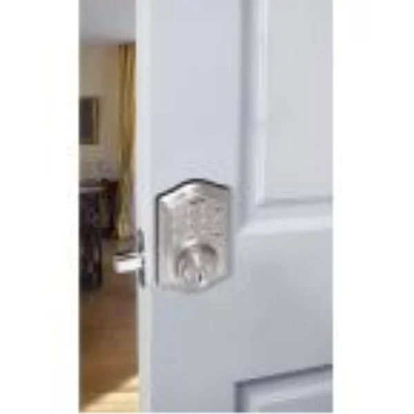 Honeywell Satin Nickel Single-Cylinder Deadbolt 1-Cylinder Electronic Deadbolt Lighted Keypad 8712309L
