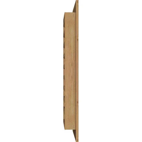 Ekena Millwork GVWVE32X1801SFUWR 32x22W x 18x22H Vertical Gable Vent (37x22W x 23x22H Frame Size): Unfinished, Functional, Smoot