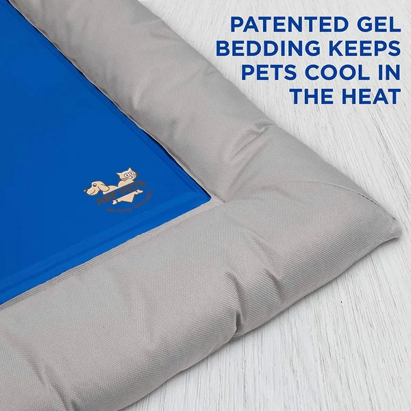 ARF Pets Dog Self Cooling Bed Pet Bed Solid Gel Based Self Cooling Mat for Pets, Includes A Foam Based Bolster Bed for Extra Com