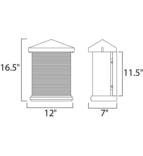 Maxim Lighting 48734CLET Triumph VX Outdoor Wall Light, Earth Tone