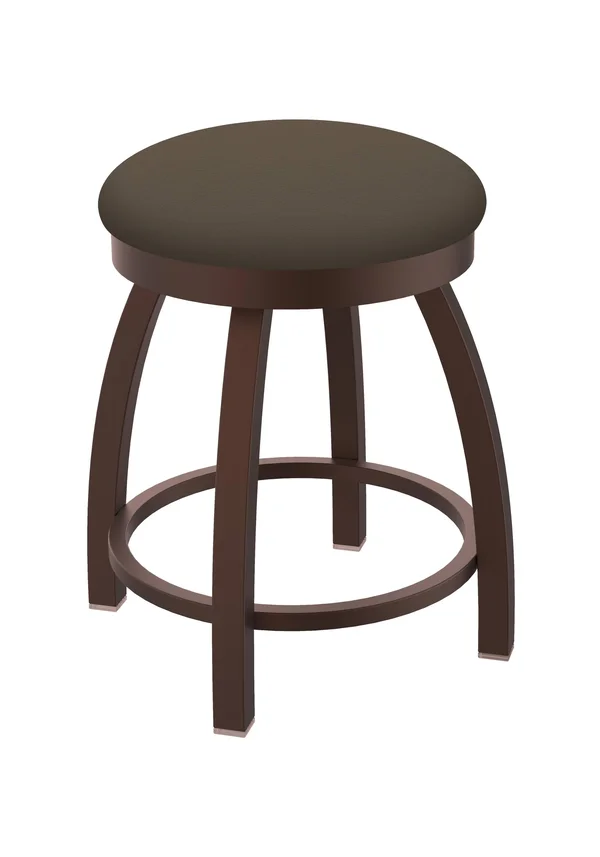 802 Misha 18x22 Swivel Vanity Stool with Bronze Finish and Canter Earth