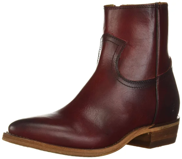 Frye Billy Inside Zip Leather Bootie 8.5, Red