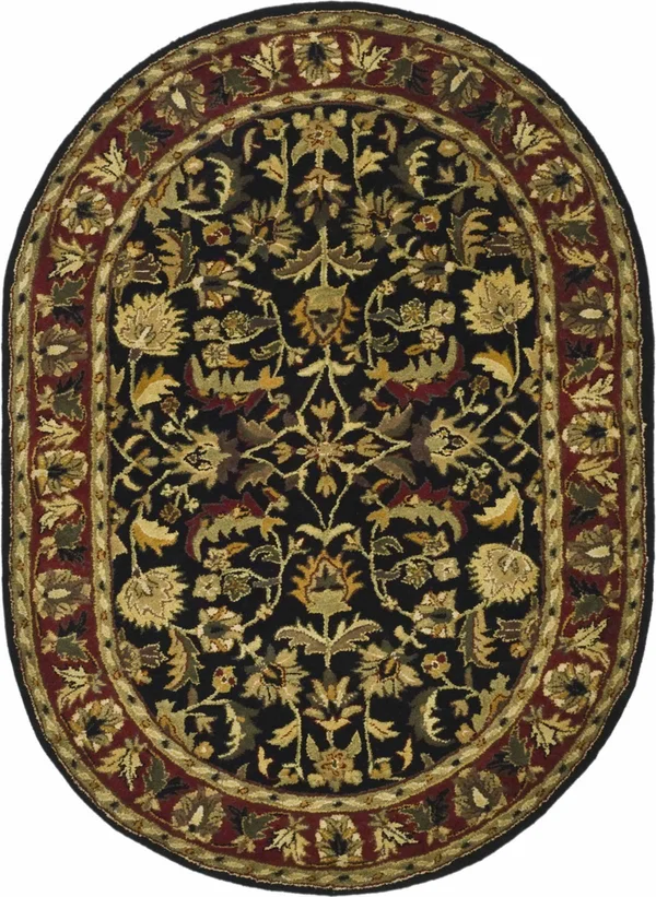 Safavieh Heritage HG953A Area Rug - Black/Red, Size: 4& x 6&
