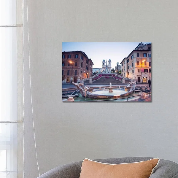 iCanvas Spanish Steps - Rome by Matteo Colombo Canvas Print 18x26x0.75