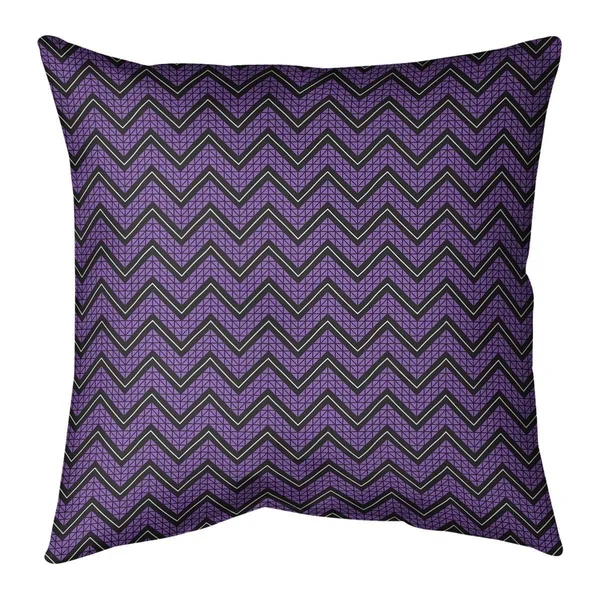 Porch & den Bayberry Chevron Pattern Throw Pillow - 18 x 18 - Green - Synthetic Fiber